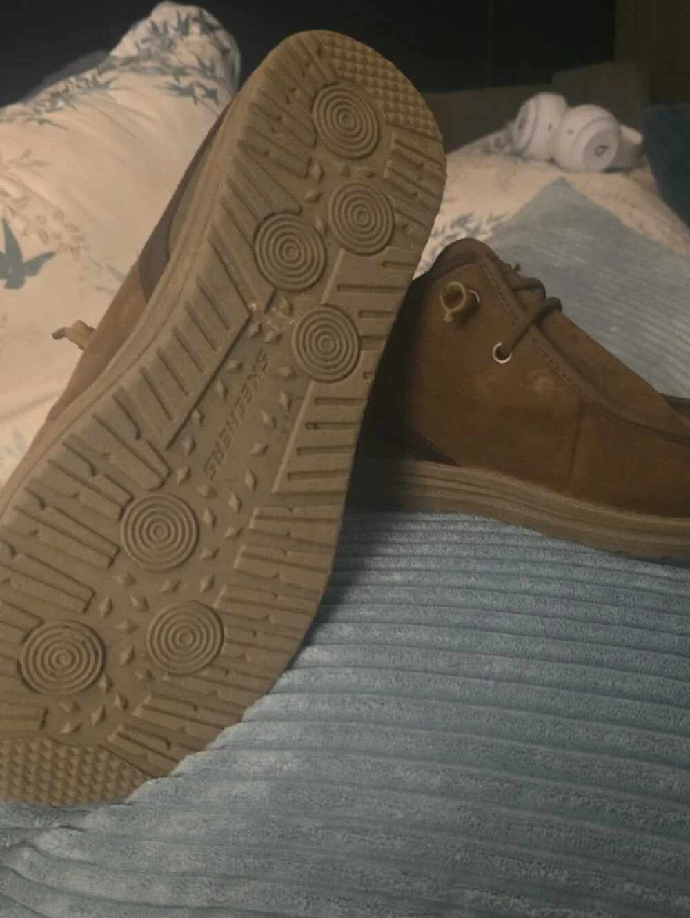 Skechers Brown Nubuck Slip-On Casual Loafer